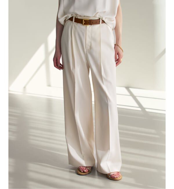 NOBLE「《追加予約・セットアップ対応》エステルツイルストレッチスラックスパンツ」|スラックス|