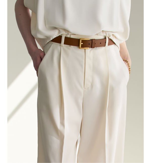 NOBLE「《追加予約・セットアップ対応》エステルツイルストレッチスラックスパンツ」|スラックス|