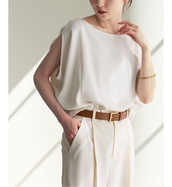 NOBLE「《予約》ドレープバルーンブラウス」|シャツ・ブラウス|ホワイト