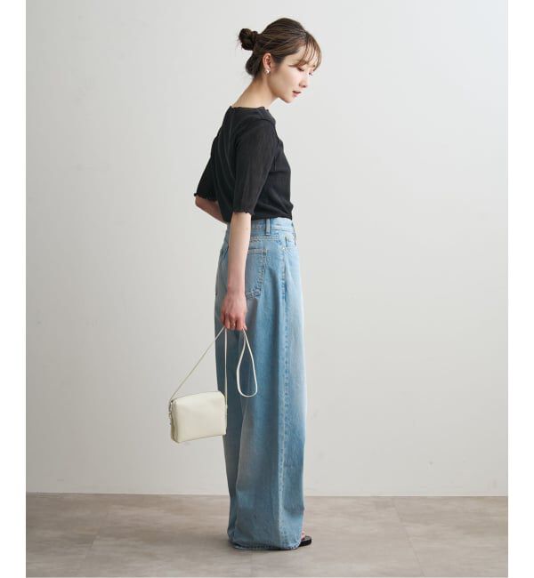 NOBLE「《追加予約》シアークレープジャージ五分袖Tシャツ」|Tシャツ・カットソー|