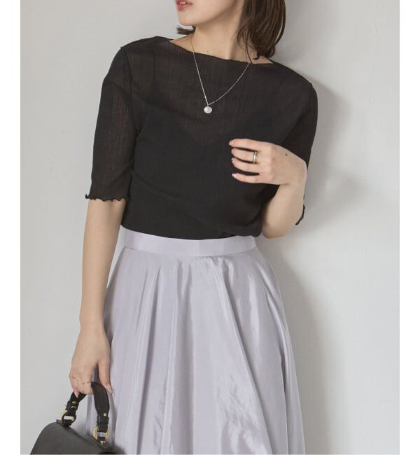 NOBLE「《追加予約》シアークレープジャージ五分袖Tシャツ」|Tシャツ・カットソー|