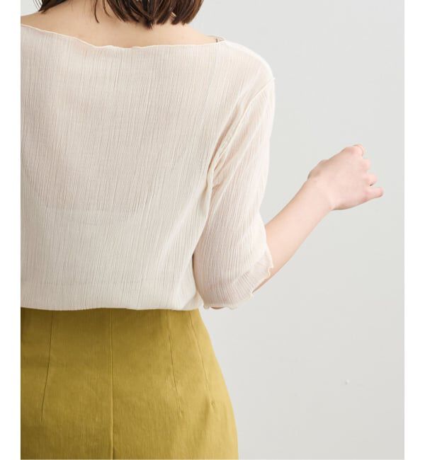 NOBLE「《追加予約》シアークレープジャージ五分袖Tシャツ」|Tシャツ・カットソー|