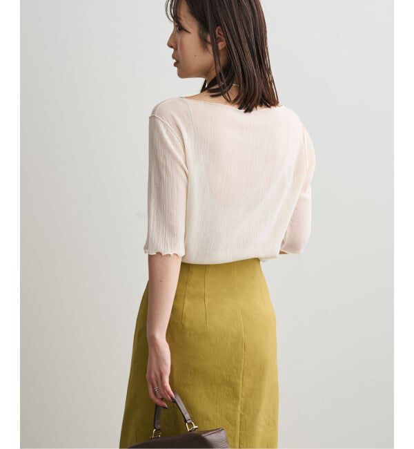 NOBLE「《追加予約》シアークレープジャージ五分袖Tシャツ」|Tシャツ・カットソー|