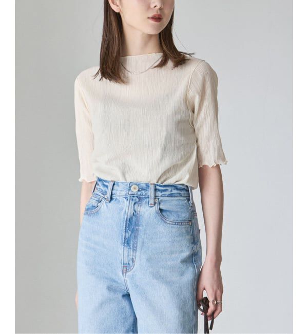 NOBLE「《追加予約》シアークレープジャージ五分袖Tシャツ」|Tシャツ・カットソー|