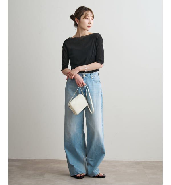 NOBLE「《追加予約》シアークレープジャージ五分袖Tシャツ」|Tシャツ・カットソー|