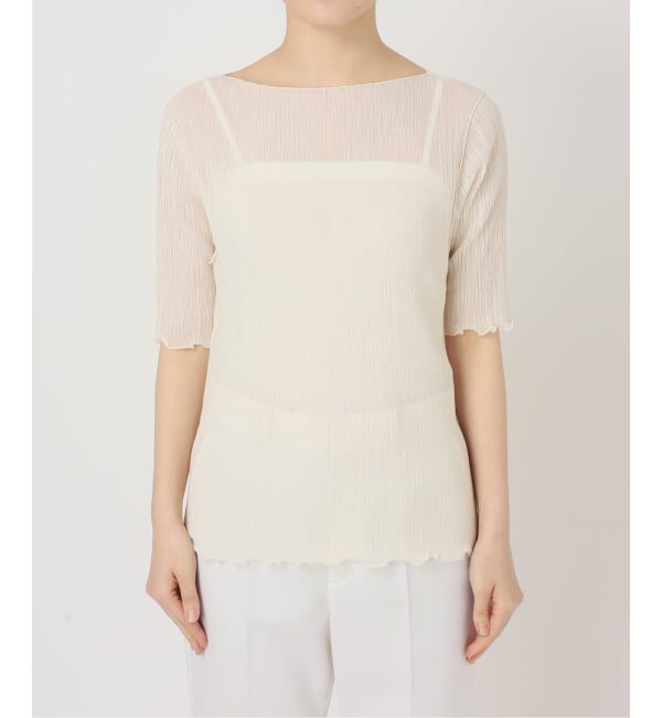 NOBLE「《追加予約》シアークレープジャージ五分袖Tシャツ」|Tシャツ・カットソー|