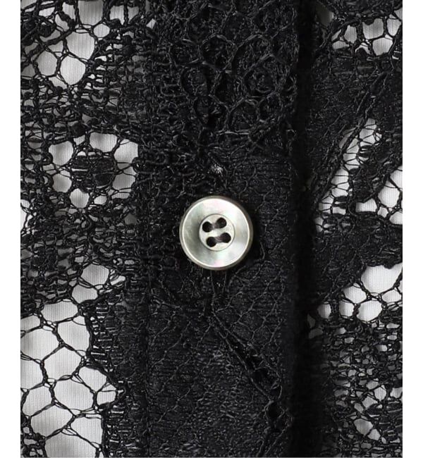 NOBLE「《追加予約》【洗える】ボタニカルレースフレンチスリーブブラウス」|シャツ・ブラウス|