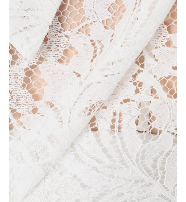 NOBLE「《追加予約》【洗える】ボタニカルレースフレンチスリーブブラウス」|シャツ・ブラウス|