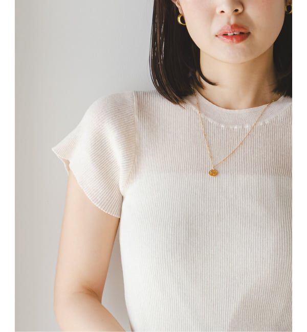 NOBLE「《予約》ショートスリーブコンパクトリブニット」|ニット・セーター|