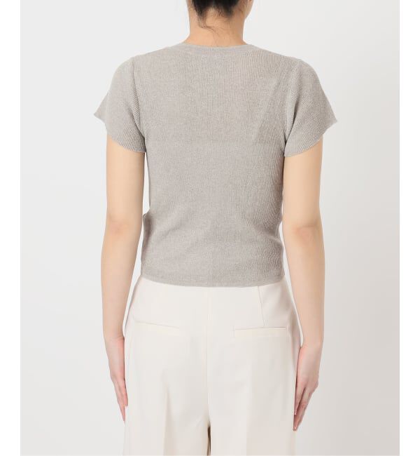 NOBLE「《予約》ショートスリーブコンパクトリブニット」|ニット・セーター|