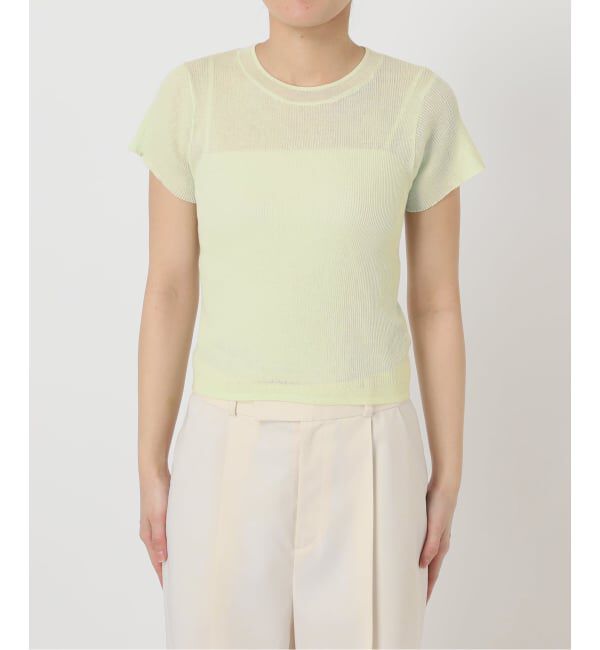 NOBLE「《予約》ショートスリーブコンパクトリブニット」|ニット・セーター|