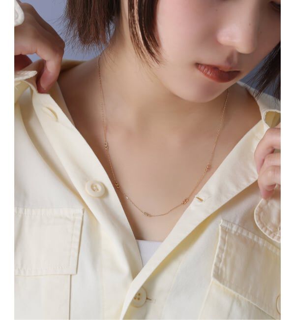 Lilas by Spick&Span「《予約》スタッドキヘイチェーンネックレス K10」|ネックレス|