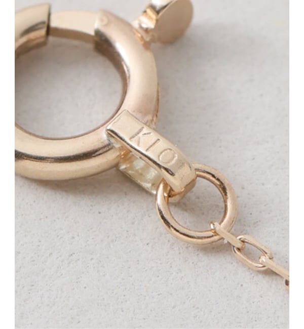 Lilas by Spick&Span「《予約》テクスチャーオーバルモチーフネックレス K10」|ネックレス|