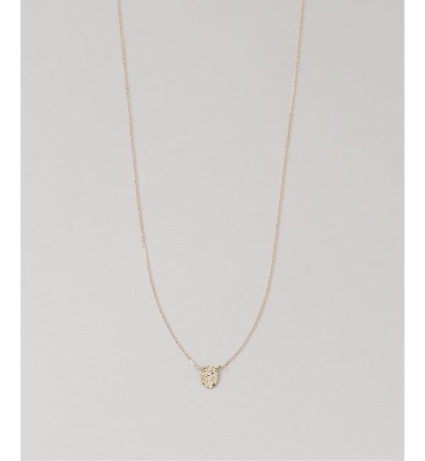 Lilas by Spick&Span「《予約》テクスチャーオーバルモチーフネックレス K10」|ネックレス|