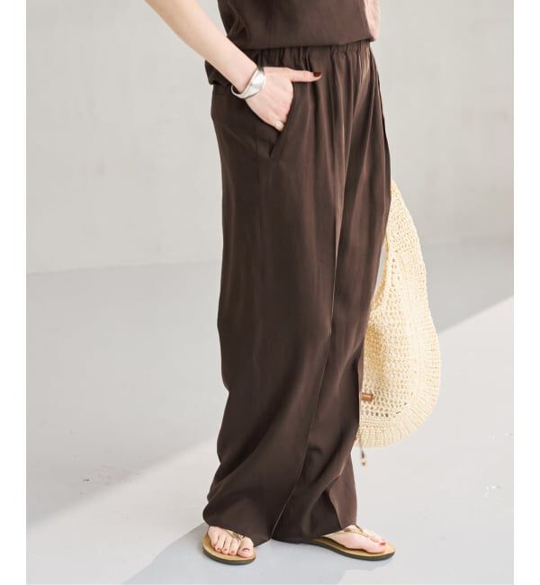 Spick and Span「《セットアップ可 / 予約》ハイブリッドリネンイージーパンツ」|スラックス|