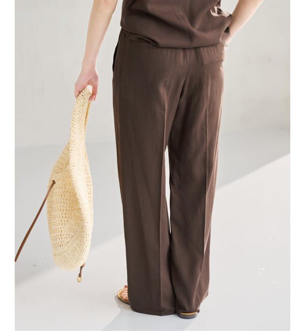 Spick and Span「《セットアップ可 / 予約》ハイブリッドリネンイージーパンツ」|スラックス|