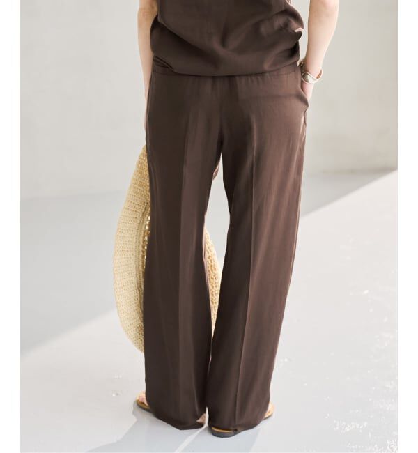 Spick and Span「《セットアップ可 / 予約》ハイブリッドリネンイージーパンツ」|スラックス|