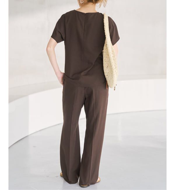 Spick and Span「《セットアップ可 / 予約》ハイブリッドリネンイージーパンツ」|スラックス|