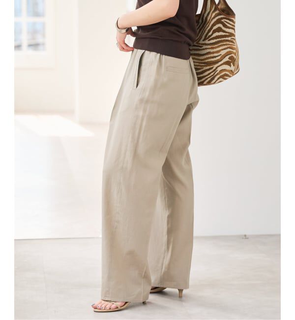 Spick and Span「《セットアップ可 / 予約》ハイブリッドリネンイージーパンツ」|スラックス|