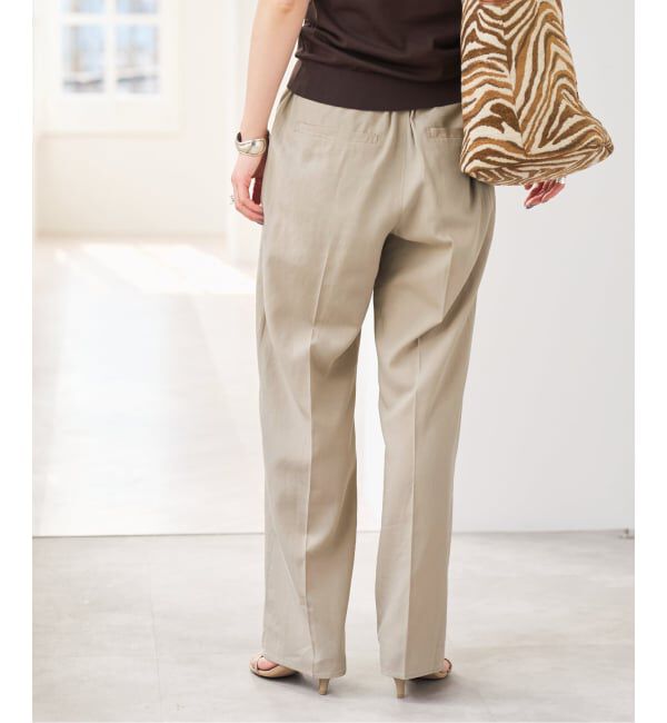 Spick and Span「《セットアップ可 / 予約》ハイブリッドリネンイージーパンツ」|スラックス|