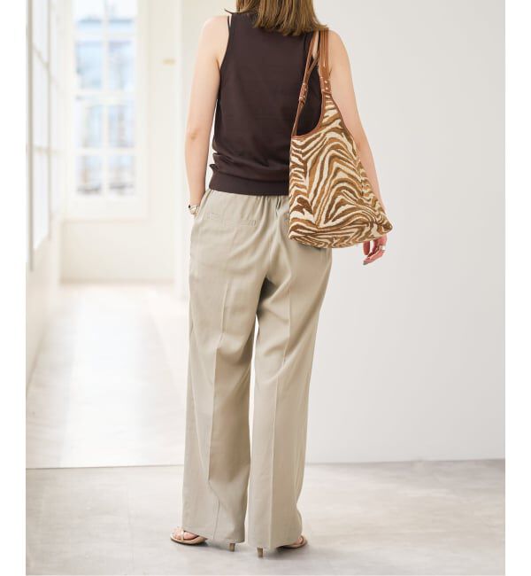 Spick and Span「《セットアップ可 / 予約》ハイブリッドリネンイージーパンツ」|スラックス|