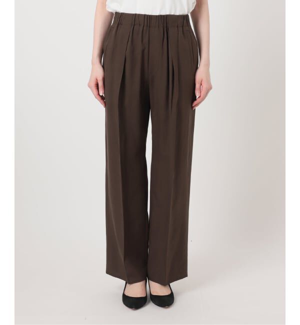 Spick and Span「《セットアップ可 / 予約》ハイブリッドリネンイージーパンツ」|スラックス|