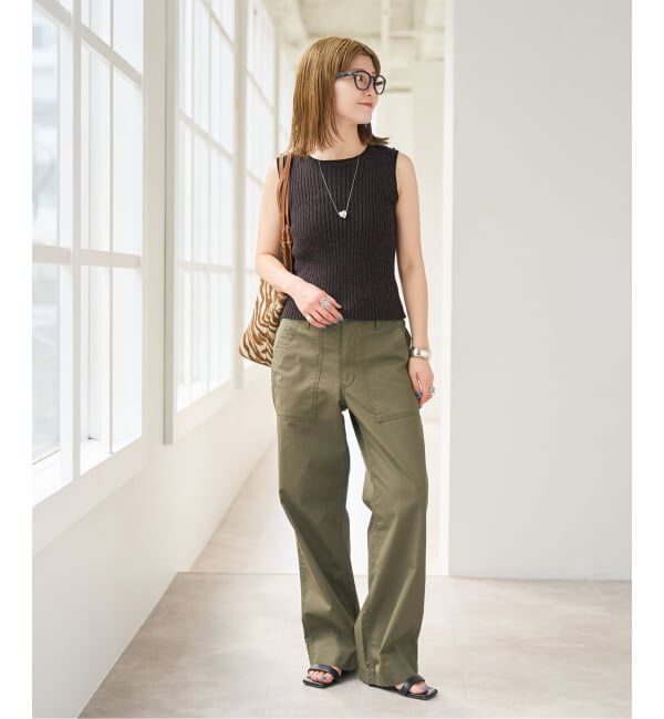 Spick and Span「《予約》リップルーズベイカーパンツ」|カーゴ|