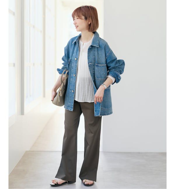 Spick and Span「《予約》クレープクルーネックブラウス」|シャツ・ブラウス|