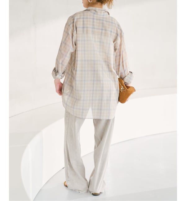 Spick and Span「《予約》コットンボイルチェックシャツ」|シャツ・ブラウス|
