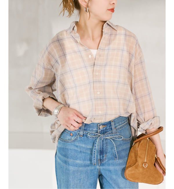 Spick and Span「《予約》コットンボイルチェックシャツ」|シャツ・ブラウス|