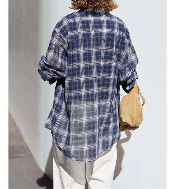 Spick and Span「《予約》コットンボイルチェックシャツ」|シャツ・ブラウス|