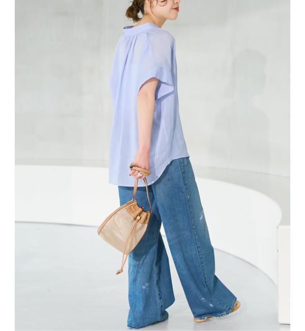 Spick and Span「《予約》ラミーミックススキッパーブラウス」|シャツ・ブラウス|