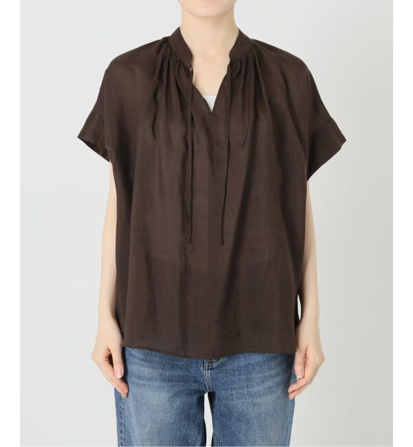 Spick and Span「《予約》ラミーミックススキッパーブラウス」|シャツ・ブラウス|