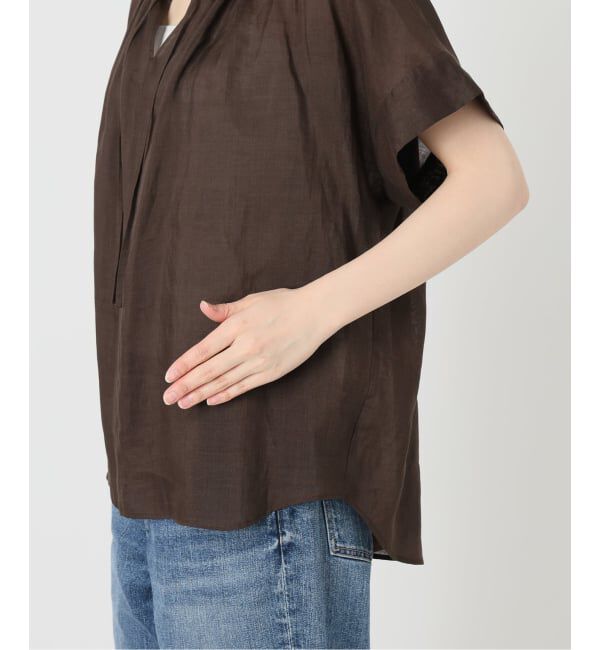 Spick and Span「《予約》ラミーミックススキッパーブラウス」|シャツ・ブラウス|