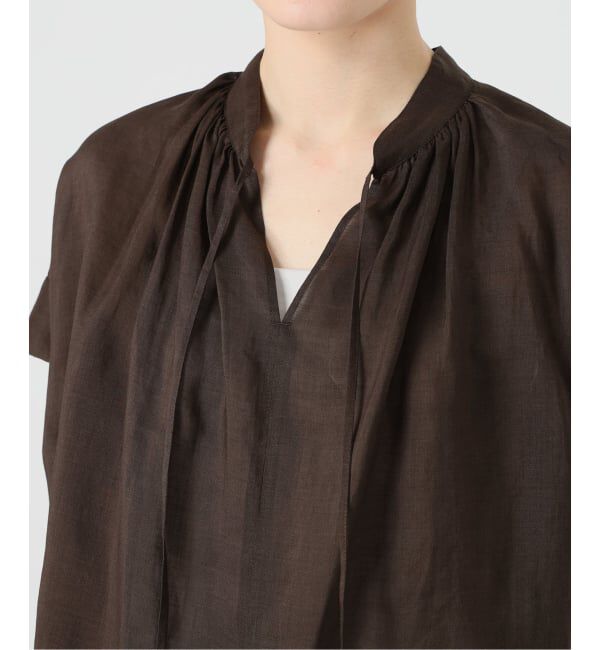 Spick and Span「《予約》ラミーミックススキッパーブラウス」|シャツ・ブラウス|