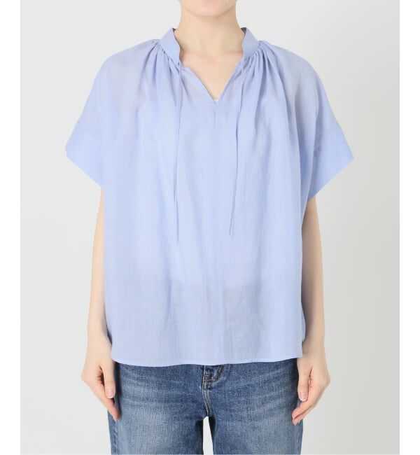 Spick and Span「《予約》ラミーミックススキッパーブラウス」|シャツ・ブラウス|