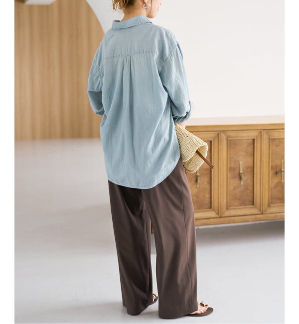 Spick and Span「《予約》2.25オンスシアーデニムシャツ」|シャツ・ブラウス|