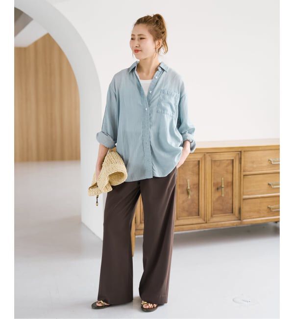 Spick and Span「《予約》2.25オンスシアーデニムシャツ」|シャツ・ブラウス|