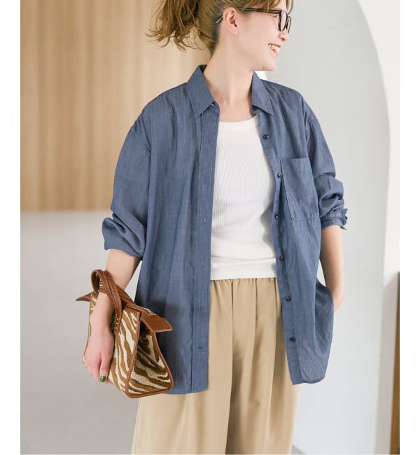 Spick and Span「《予約》2.25オンスシアーデニムシャツ」|シャツ・ブラウス|