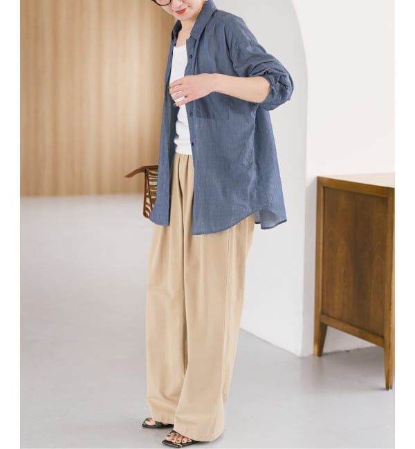 Spick and Span「《予約》2.25オンスシアーデニムシャツ」|シャツ・ブラウス|