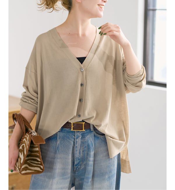 Spick and Span「《WEB限定カラー有り / 予約》ICE FINE Vネックカーディガン」|カーディガン|