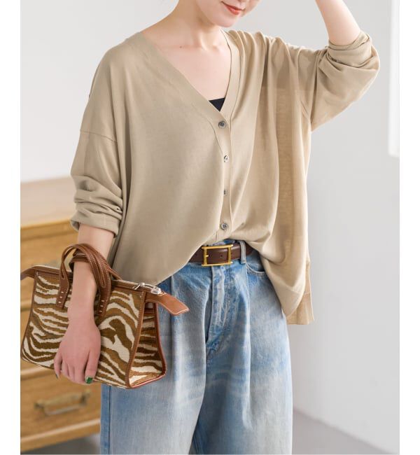 Spick and Span「《WEB限定カラー有り / 予約》ICE FINE Vネックカーディガン」|カーディガン|