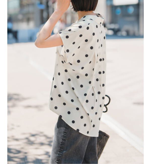 Spick and Span「《一部店舗+WEB限定 / 追加予約》ドットフレンチスリーブシャツ」|シャツ・ブラウス|