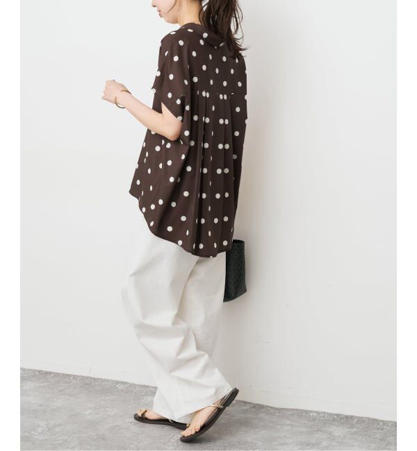 Spick and Span「《一部店舗+WEB限定 / 追加予約》ドットフレンチスリーブシャツ」|シャツ・ブラウス|
