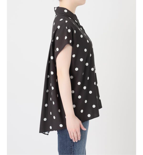 Spick and Span「《一部店舗+WEB限定 / 追加予約》ドットフレンチスリーブシャツ」|シャツ・ブラウス|