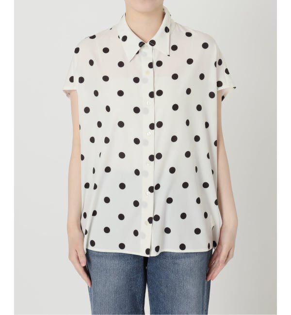 Spick and Span「《一部店舗+WEB限定 / 追加予約》ドットフレンチスリーブシャツ」|シャツ・ブラウス|