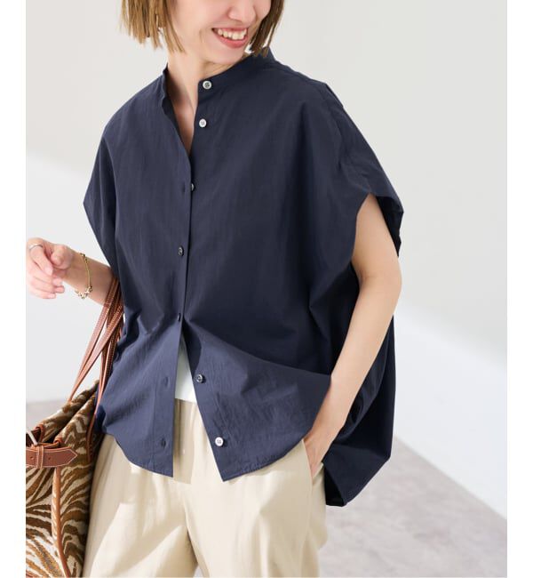 FRAMeWORK「≪予約≫タイプライターNSフォルムブラウス」|シャツ・ブラウス|ネイビー