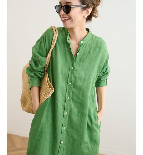 FRAMeWORK「≪一部カラーWEB限定 / 追加予約≫フレンチリネンシャツワンピース」|ワンピース|