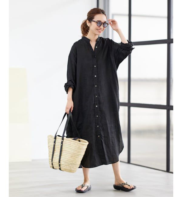 FRAMeWORK「≪一部カラーWEB限定 / 追加予約≫フレンチリネンシャツワンピース」|ワンピース|