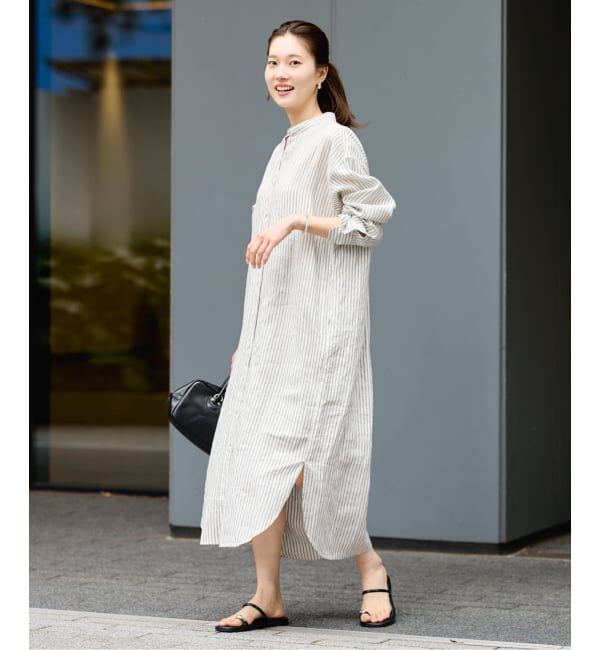 FRAMeWORK「≪一部カラーWEB限定 / 追加予約≫フレンチリネンシャツワンピース」|ワンピース|